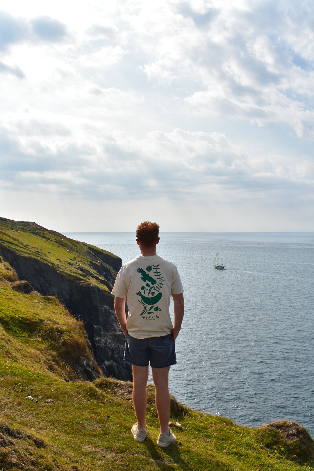 Natur Llŷn Relaxed fit Tee in Natural