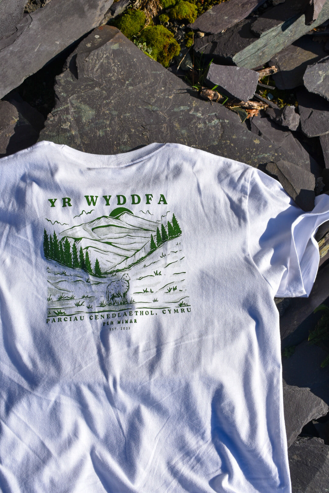 Yr Wyddfa Relaxed Fit Tee in White