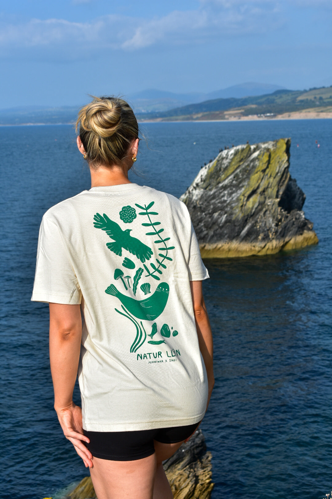 Natur Llŷn Relaxed fit Tee in Natural