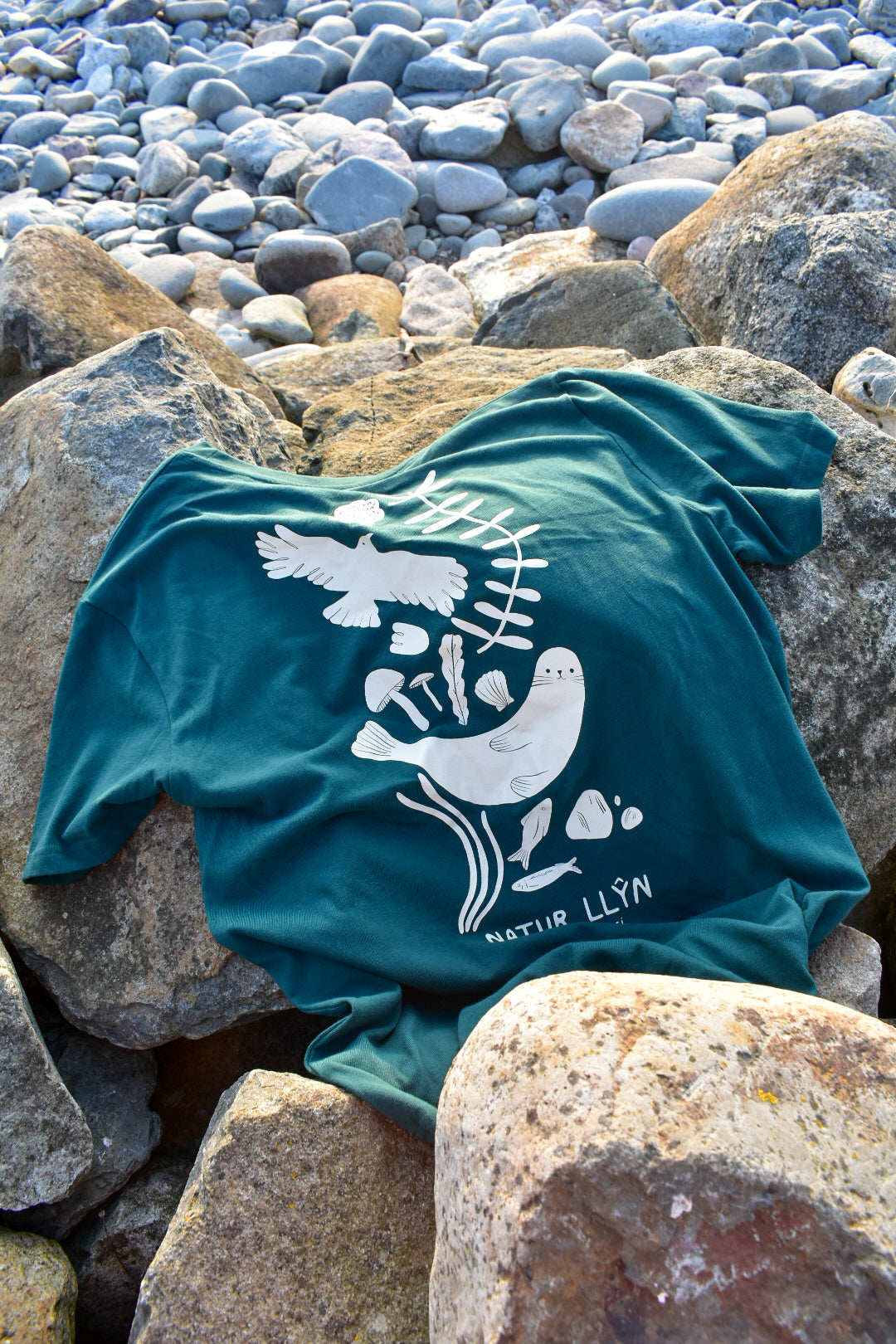 Natur Llŷn Relaxed Fit Tee in Fern Green