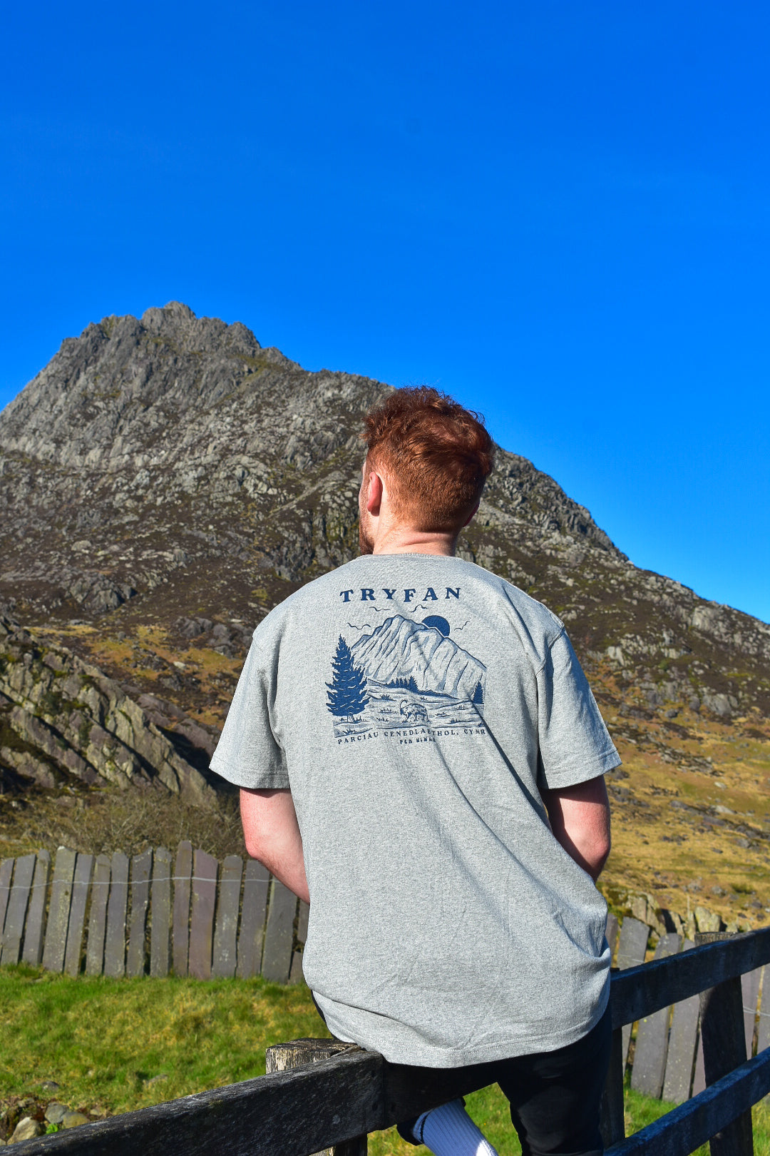 Tryfan Relaxed Fit Tee in Grey