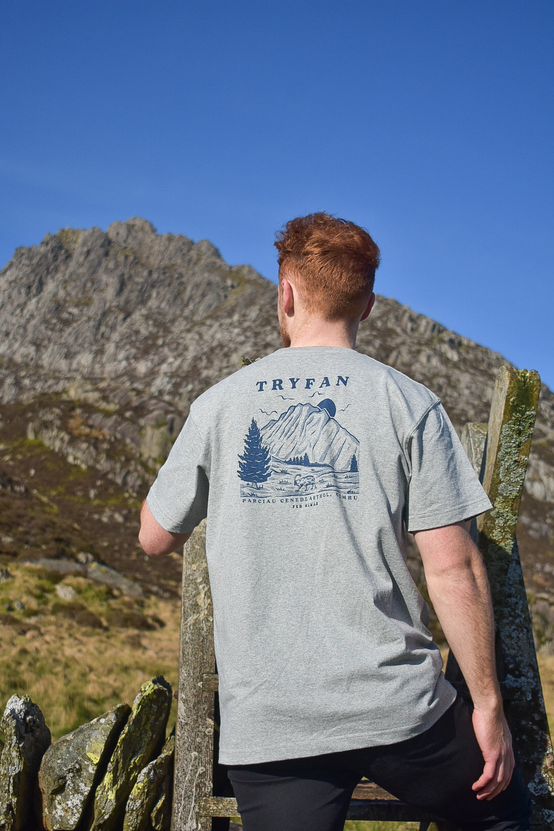Tryfan Relaxed Fit Tee in Grey