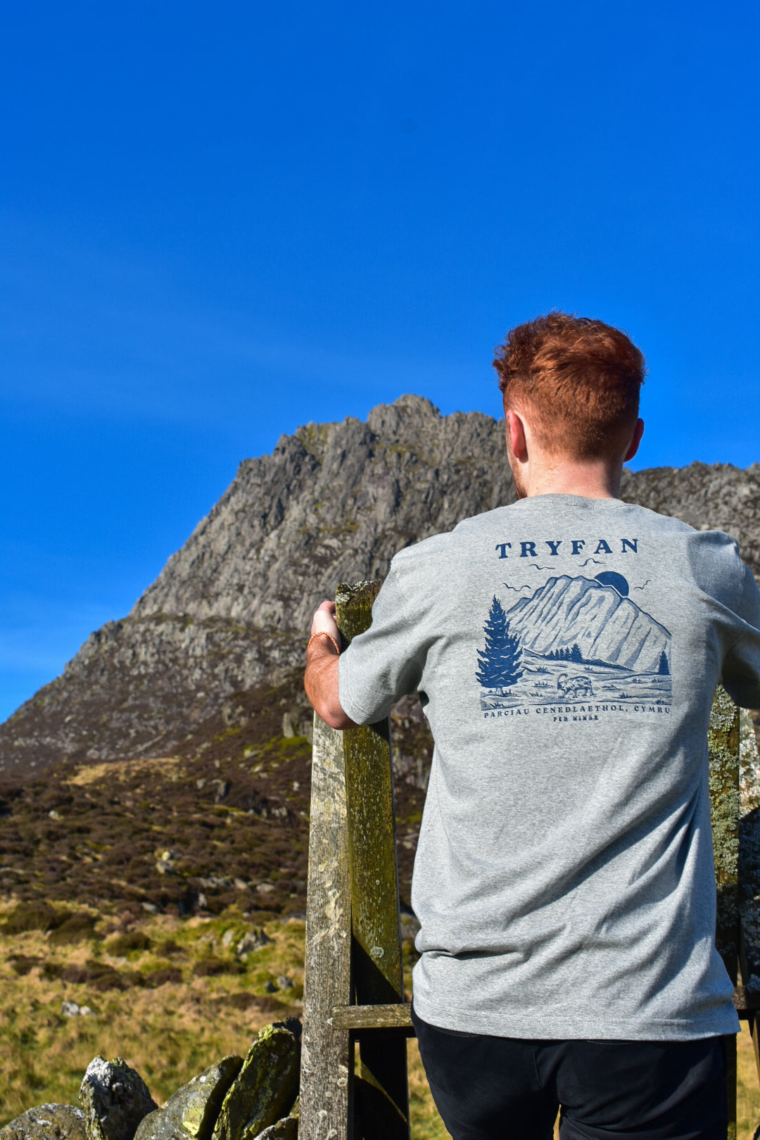 Tryfan Relaxed Fit Tee in Grey