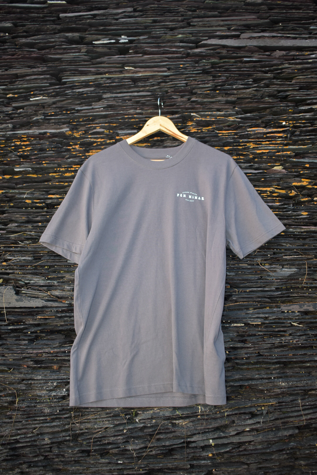 Lan y Fenai Relaxed fit Tee in Anthracite