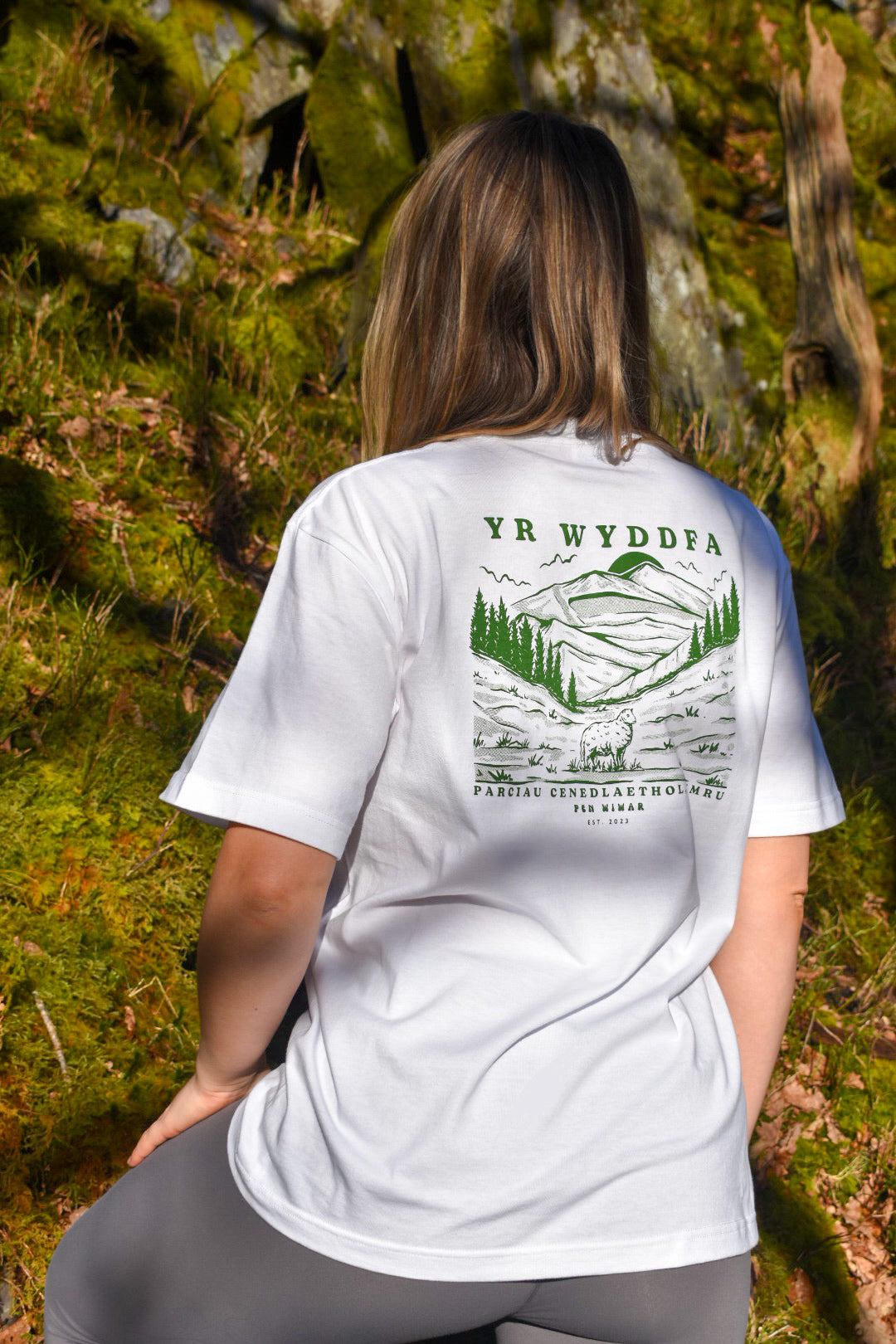 Yr Wyddfa Relaxed Fit Tee in White