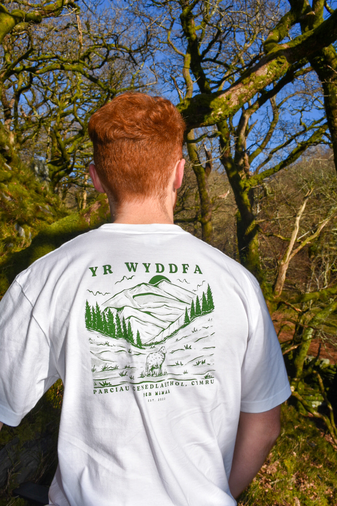 Yr Wyddfa Relaxed Fit Tee in White