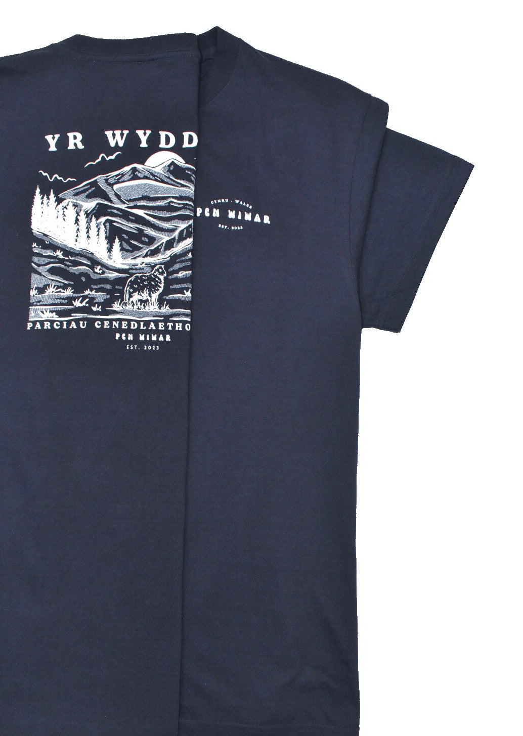 Yr Wyddfa Relaxed Fit Tee in Navy