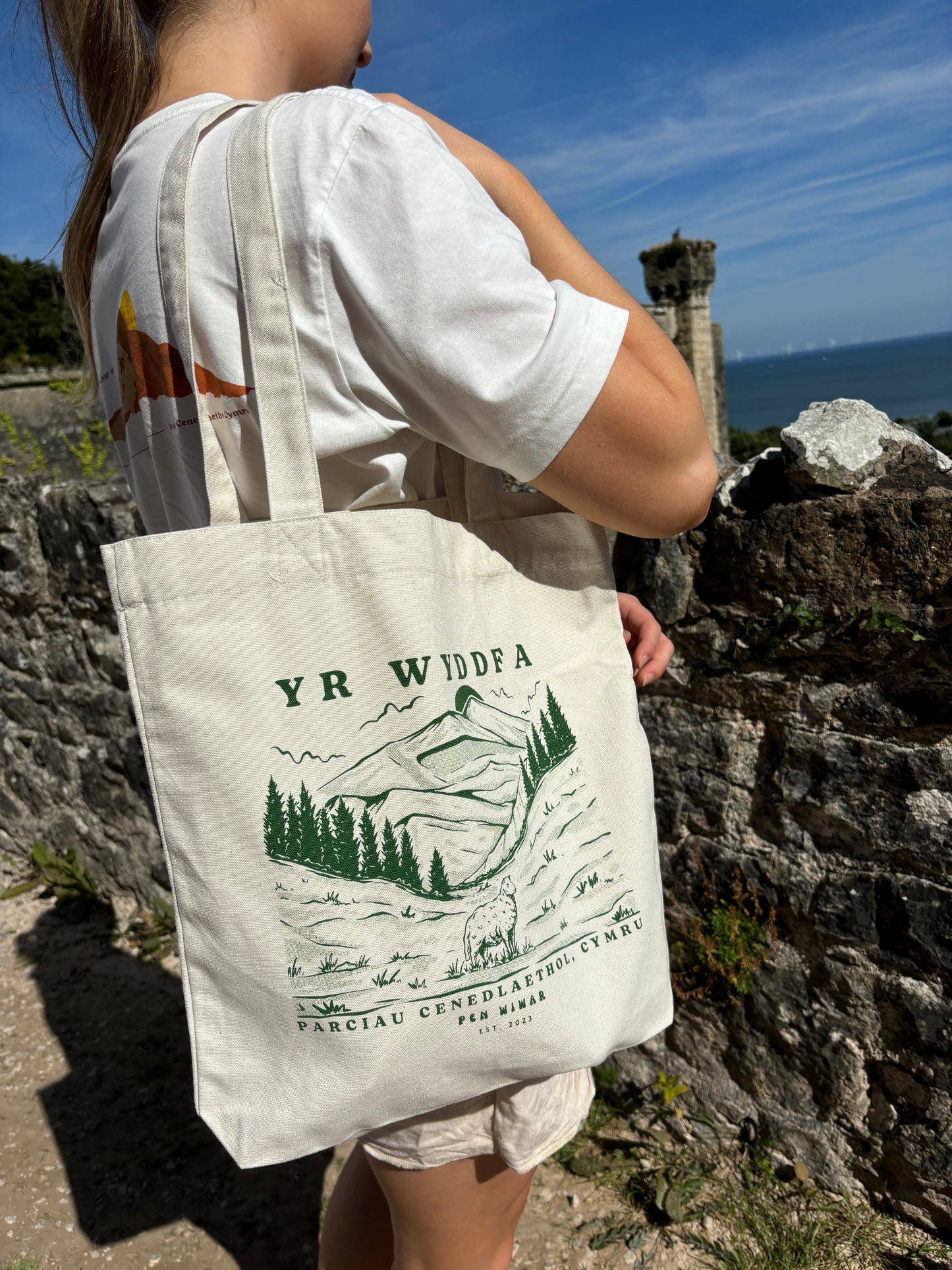 Yr Wyddfa Recycled Woven Tote Bag