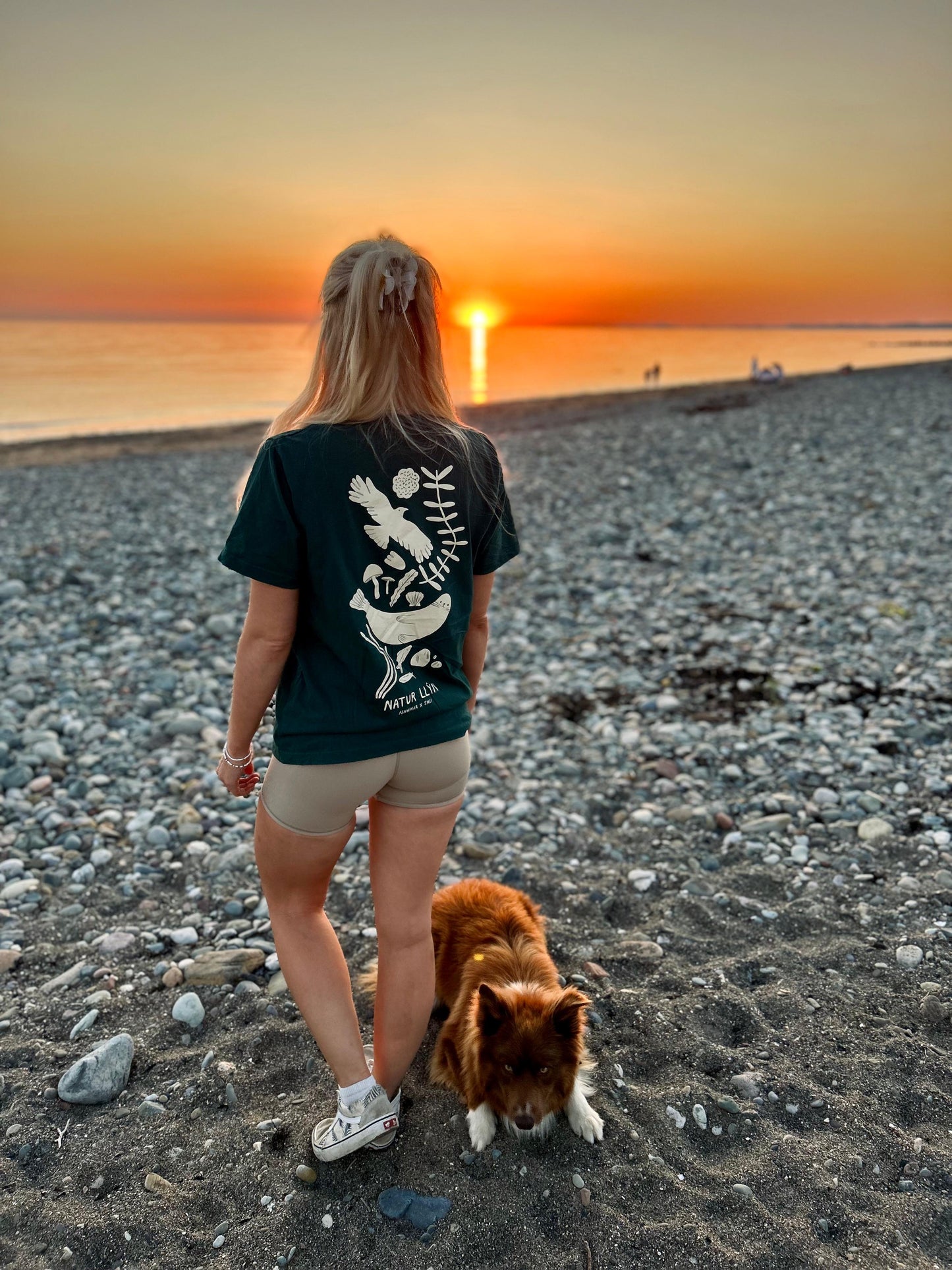 Natur Llŷn Relaxed Fit Tee in Fern Green