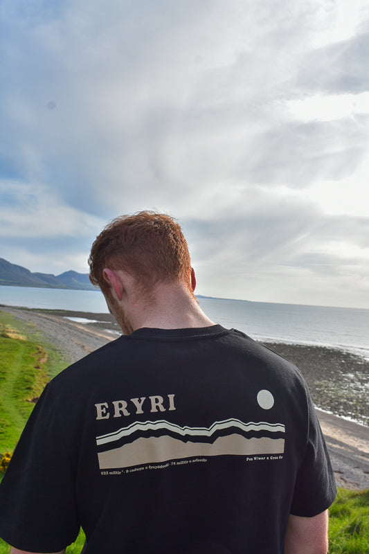 Eryri relaxed fit Tee in Black