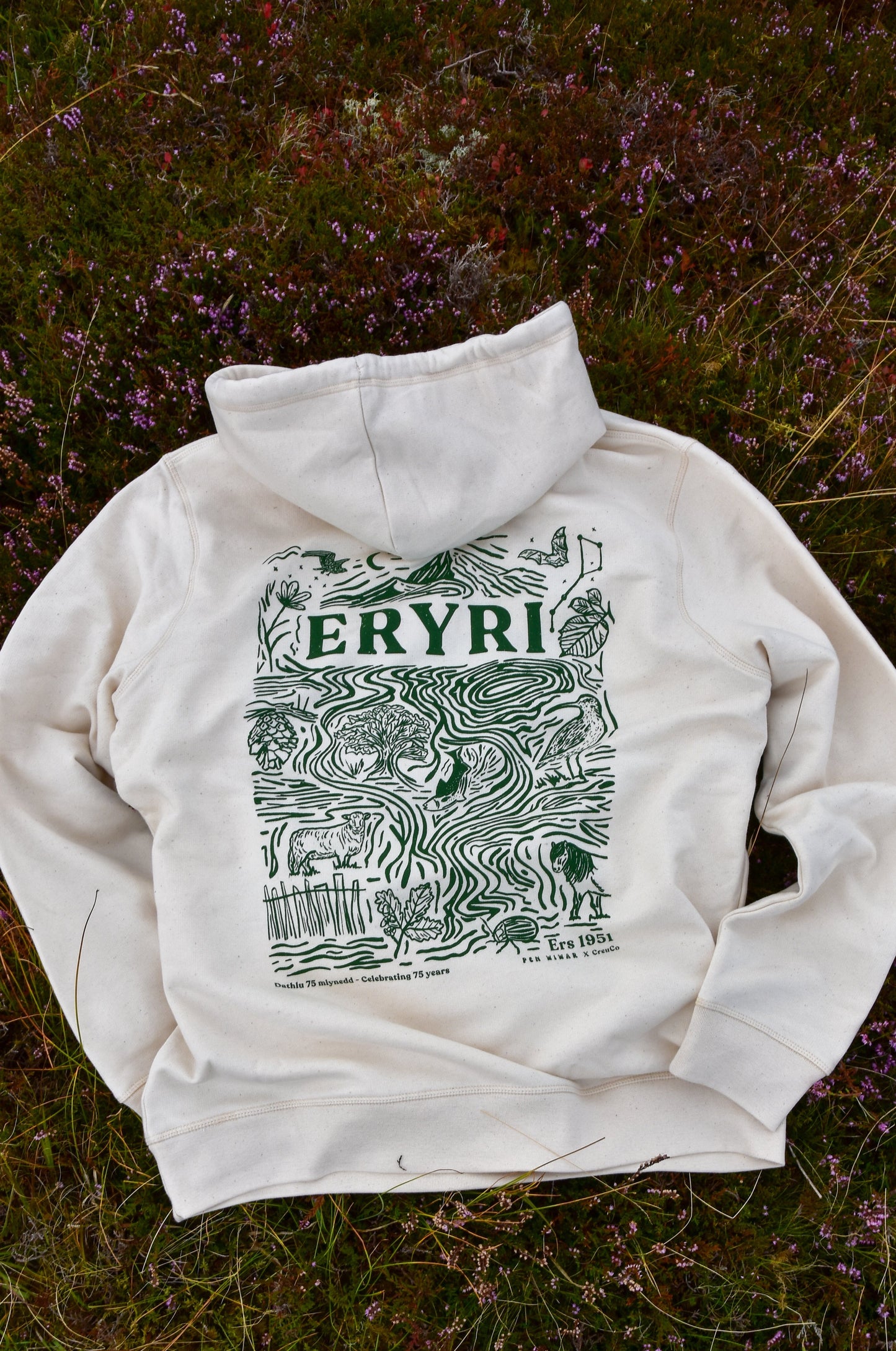 Eryri Collab 75 Hoodie in off-white