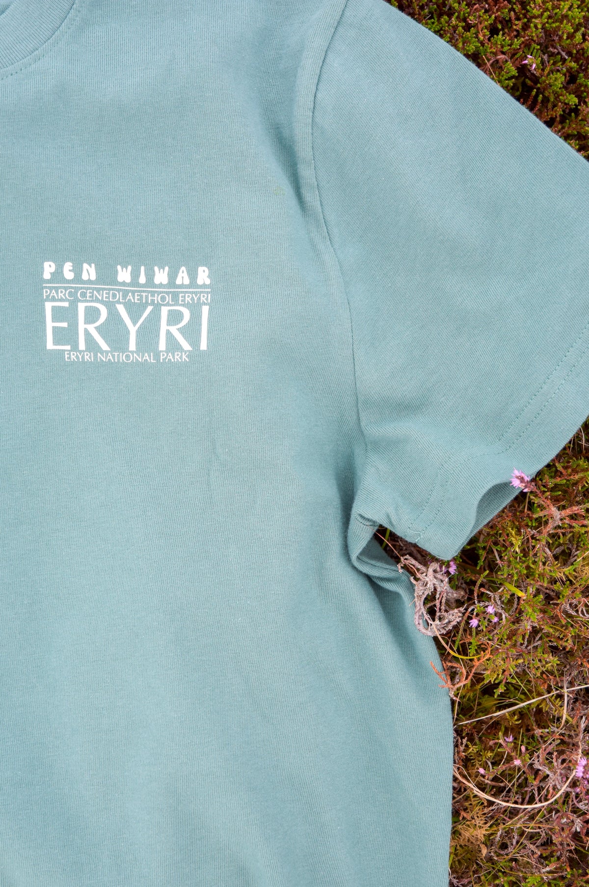 Eryri Collab 75 T-shirt in Moss Green