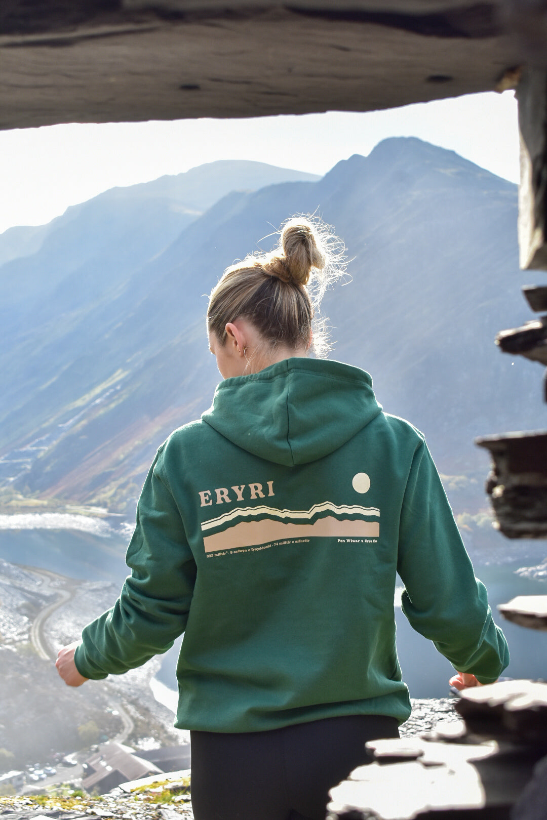 Eryri hoodie in Fern Green