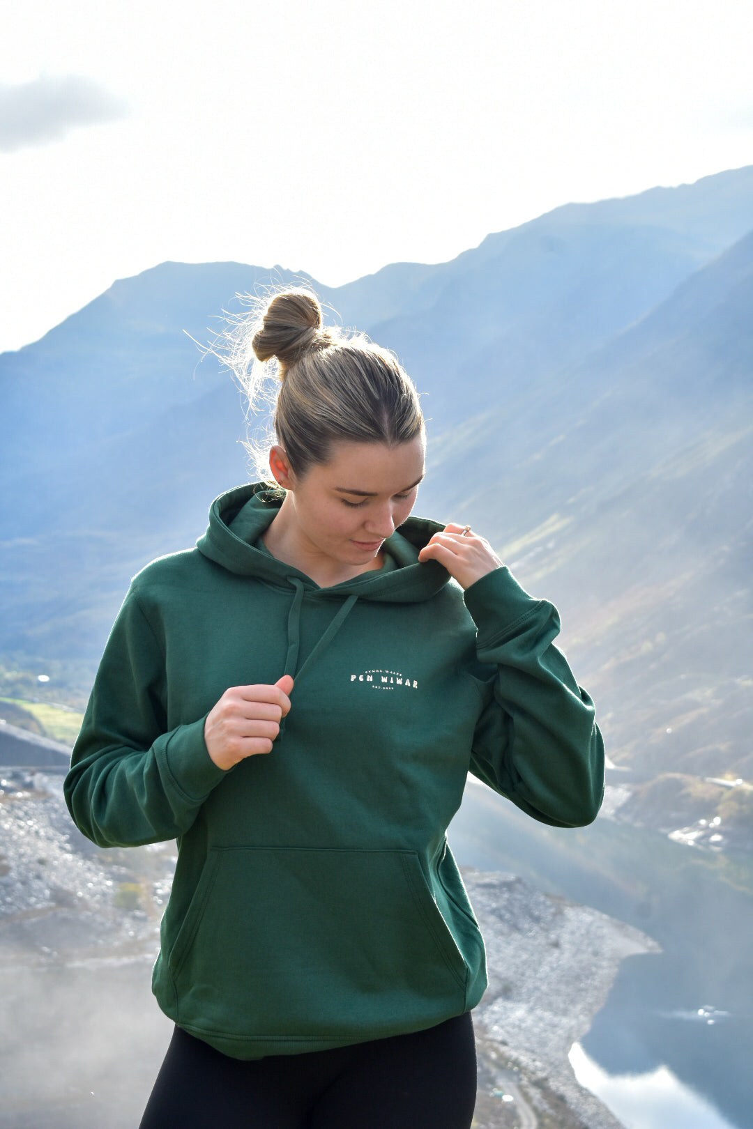 Eryri hoodie in Fern Green