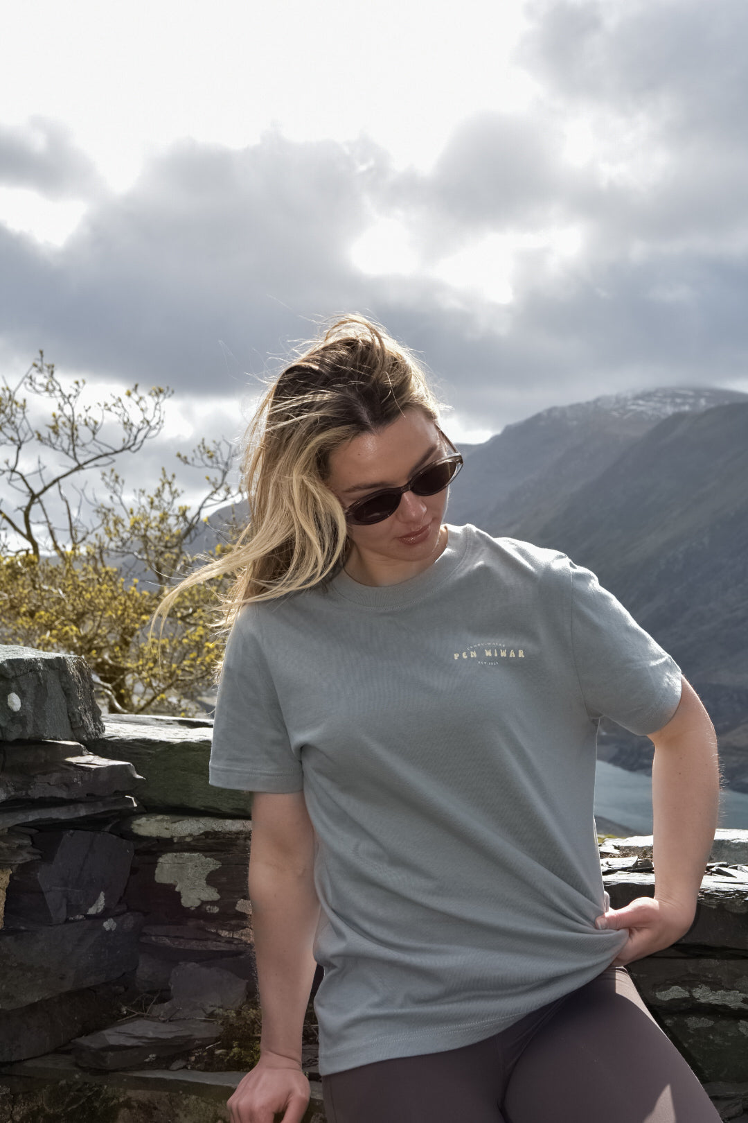 Crib Goch Relaxed fit T-shirt in Slate Grey