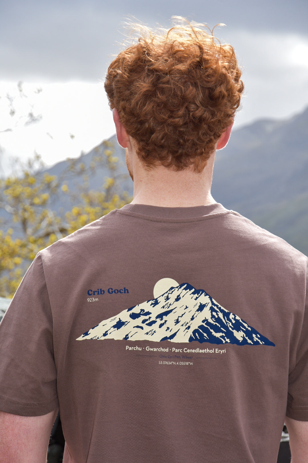 Crib Goch Relaxed Fit T-shirt in Mocha Brown