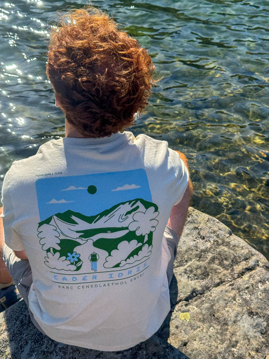 Cader Idris Relaxed fit T-shirt in Natural