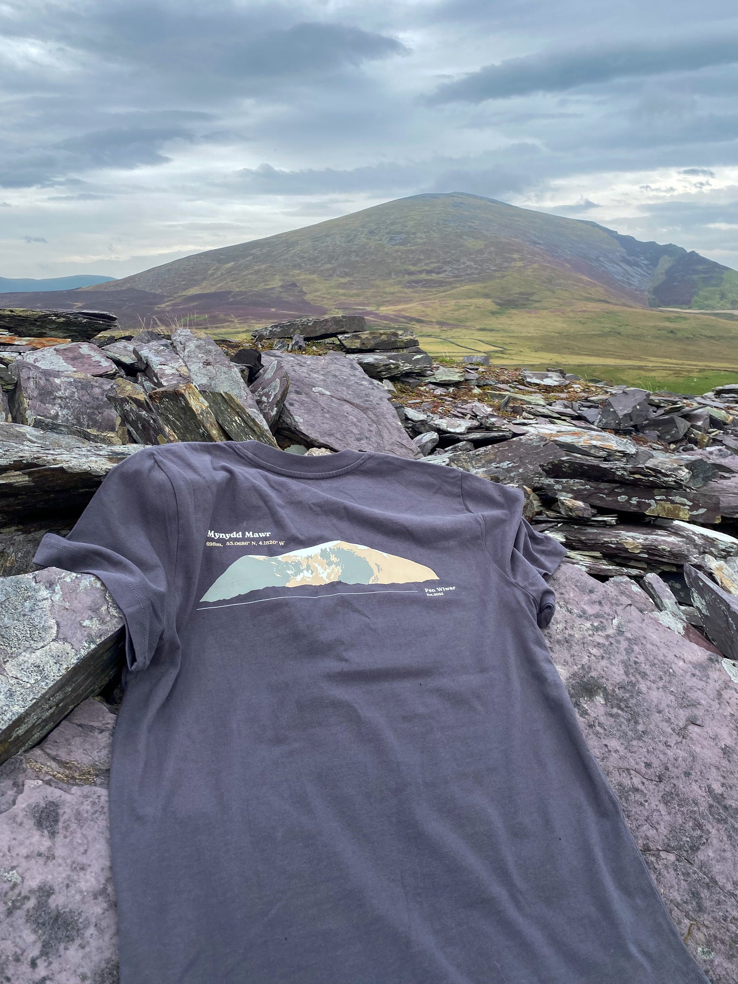 Mynydd Mawr Relaxed Fit Tee in Anthracite