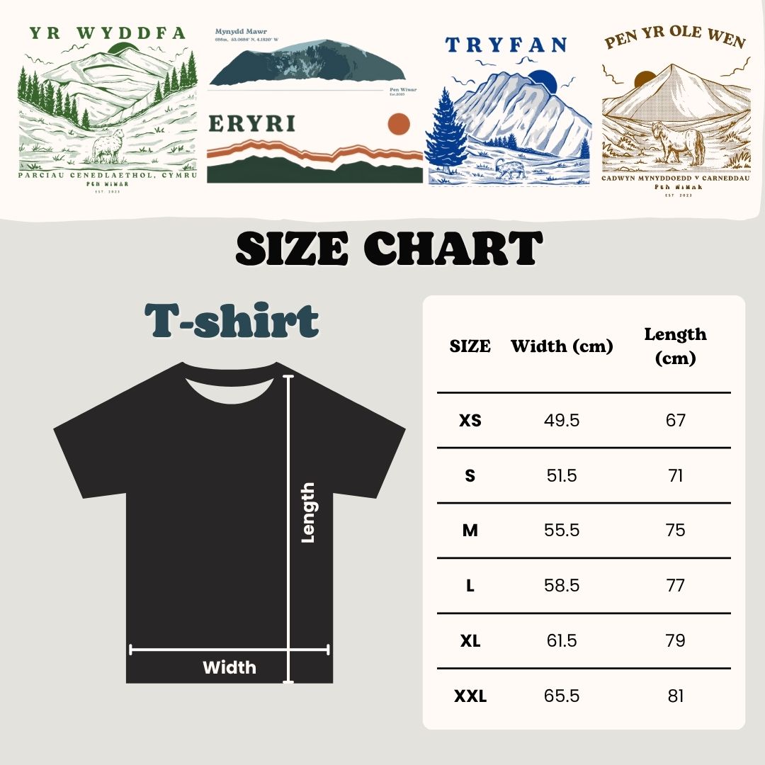 Pen yr Ole Wen Relaxed Fit Tee in Khaki