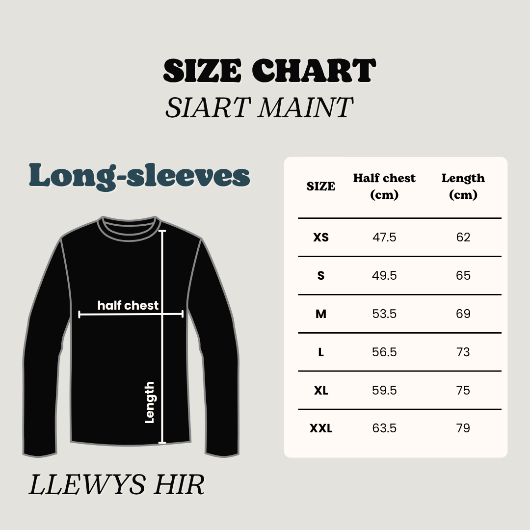 Yr Wyddfa Long Sleeve T-Shirt in Natural